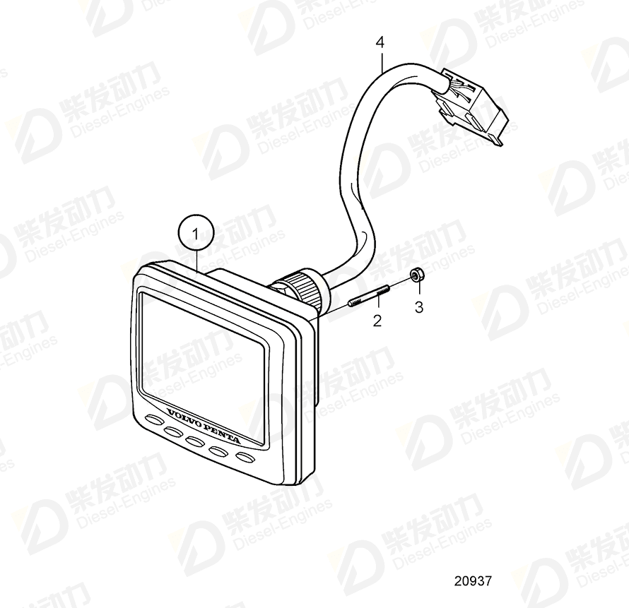 VOLVO Wing nut 830930 Drawing
